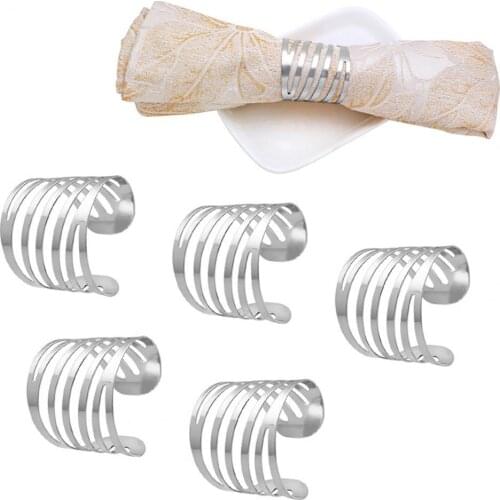 6pcs Serviette Rings Alloy Napkin Holder West Dinner Towel Napkin Ring Party Decoration Table Decoration Accessories Tool Hogard