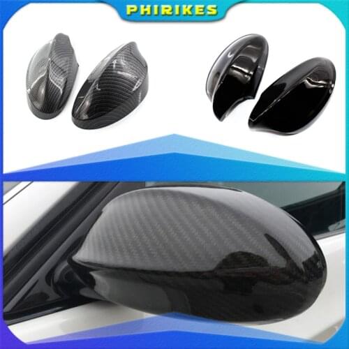 For BMW 1 3 Series E81 E82 E87 E88 E90 E91 E92 E93 Carbon Fiber Rearview Mirror Cover Caps Car Accessories