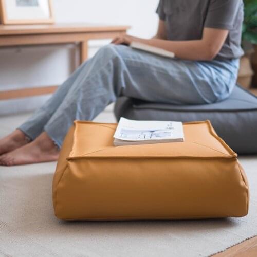 Futon Square Floor Cushion Leather Japanese Lazy Cushions Wear-resisting Tatami Mat Bay Window Thickening Seat Easy Clean