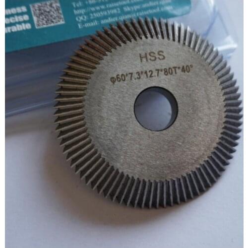 Best RAISE 0010# High speed steel double angle cutter key cutting machines horizontal milling cutter Locksimth