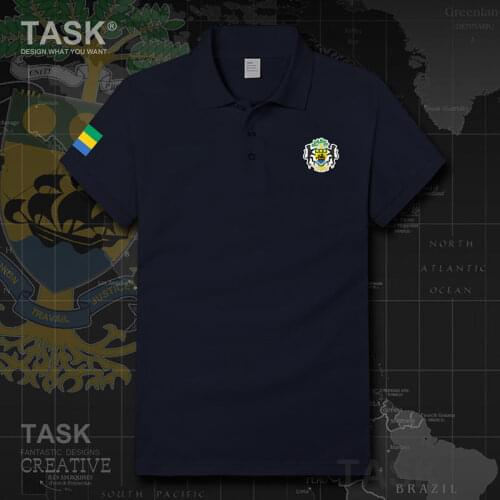 Army Gabonese Republic Gabon Gabonaise GAB GA Military mens t shirt new Tops Short sleeve polo shirts Solid Slim Fit Polos