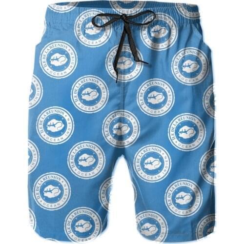 Male Shorts Beach R181 Breathable Quick Dry Funny Noveltyrunning 974 Ile De La Reunion(1)