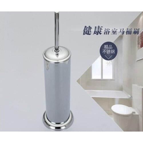 Factory direct sale Durable Type 304 Stainless Steel chrome finished Toilet Brush Holder Set bathroom accessories