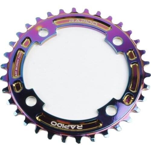 New MTB Dazzle Round Narrow Wide Chainring MTB Mountain bike bicycle 104BCD 32T 34T 36T 38T crankset Tooth plate Parts 104 BCD