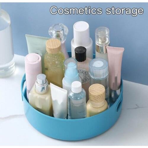 New 360 Rotating Tray Kitchen Storage Seasoning Containers For Spice Jar Snack Food Non Slip Racks Bathroom Tray Organizer