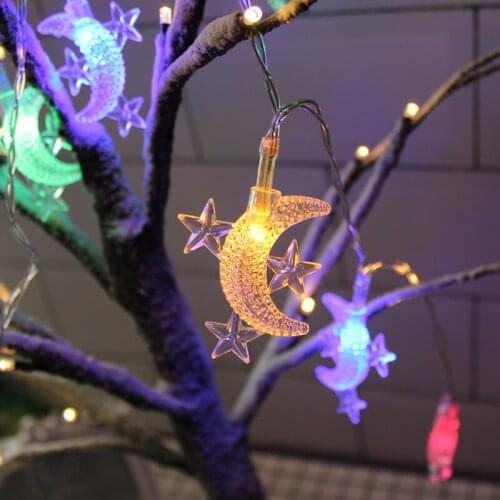 New Halloween Decoration Ramadan Decorations Moon Star Led String Lights EID Mubarak Decor For Home Islam Muslim Event Party
