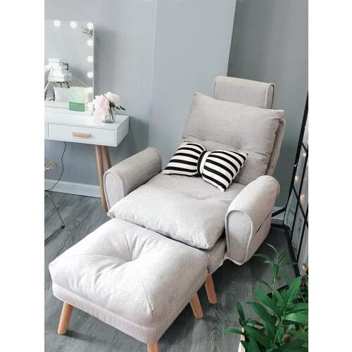 Lazy Single Sofa Balcony Leisure Chair Small Family Folding Sofa Bedroom Room Small Sofa Chair Bedside Recliner