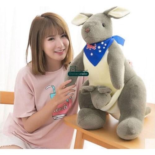 Dorimytrader pop big soft animal Australian Kangaroo plush doll stuffed cartoon animals toy gift for kids decoration 24inch 60cm