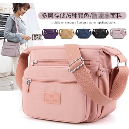 Wholesale 2021 New Oxford Womens Messenger Bag Canvas Lightweight Multi-layer Leisure Bag Large Capacity Shoulder Bag