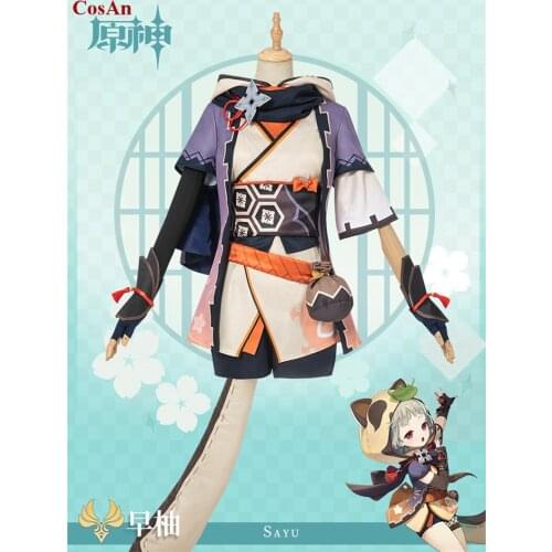 Hot Game Genshin Impact Sayu Cosplay Costume Lovely Combat Uniforms Full Set Female Activity Party Role Play Clothing XS-XL New