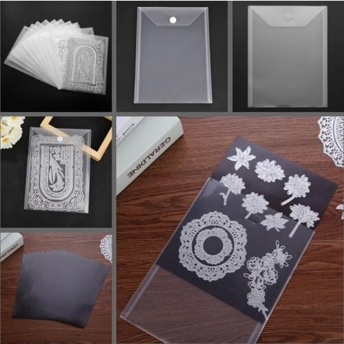 10Pcs Magic Transparent Portable Storage Bag Match Ribber Soft Magnet Sheet Box Used To Store Die Stamp Template Cards Cover New