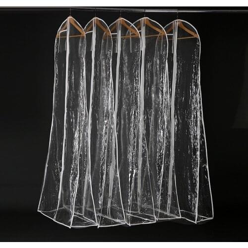 50PCS Transparent Wedding Dress Dust Cover Omniseal Extra Large Waterproof PVC Solid Wedding Garment Storage Bag