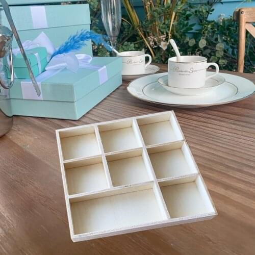 1/4/6/8 grid Wood Color Box Decoration Ideas Wooden Box Home Decoration Christmas Decorations Handmade Wood Chips DIY