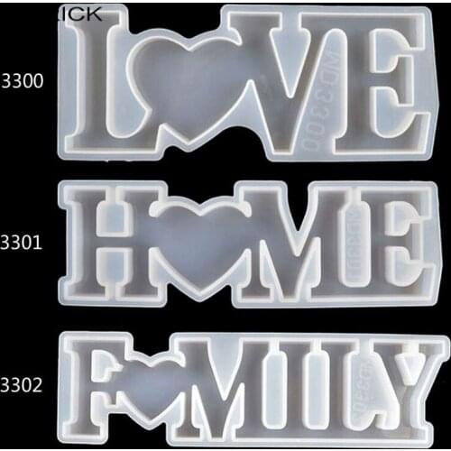 Love Home Family Silicone Mold Love Resin Mold Love Sign Word Mold Epoxy Resin Molds for DIY Table Decoration Art Craft