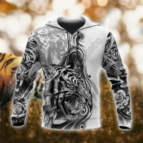 The Great Tiger Tattoo 3D printed Hoodies Sweatshirt zipper hoodies women For men Pullover Cosplay Costumes