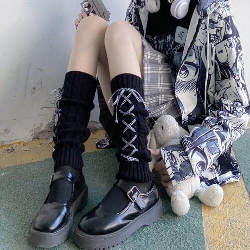 Lengthen Japanese Lolita Sweet Girl Leg Warmers Knitted Foot Cover Women Autumn Winter Leg Warmer Socks Heap Heap Socks