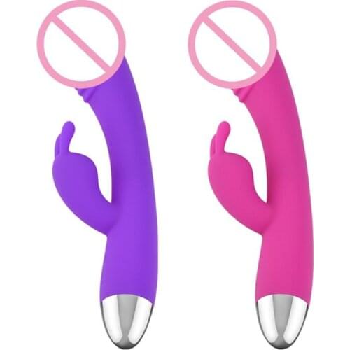 Rechargeable G Spot Rabbit Vibrator with Bunny Ears for Clitoris Stimulation Modes Quiet Dual Motor Adult Sex Toy