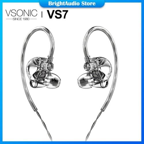 VSONIC VS7 ICEBERG Resin Version Dynamic Driver HiFi Audio In-ear earphone with 2 Pin 0.78mm Connector Detachable Cable