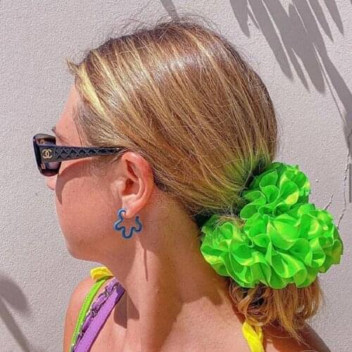 Miwens Simple Design Metal Paint Flowers Stud Earrings for Women Charm Za Stars Maxi Colored Huggie Statement Earrings Jewelry