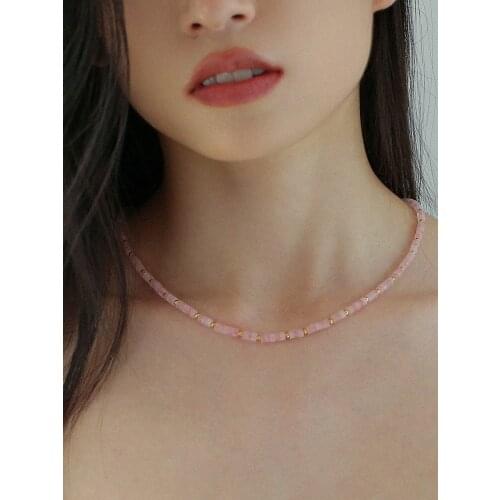 Natural stone choker women gemstone necklace bead choker jewelry for women