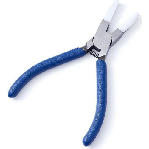 Pandahall 1PC Carbon Steel Jewelry Pliers Flat Nose Pliers For Jewelry Making Tools & Equipments 142x98x10mm