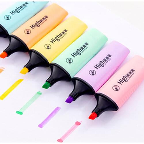 10.5cm Cute Highlighters Macaroon Color Mini Colorful Candy Color Highlighters Art Markers Fluorescent Pen Gift Stationery-UY8