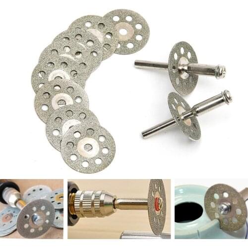 10x 20mm dremel accessories diamond grinding wheel saw mini circular saw cutting disc dremel rotary tool diamond disc for stone