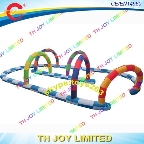 20x10x3m giant inflatable race track for zorb ball colorful inflatable go kart track inflatable race tracks for sale