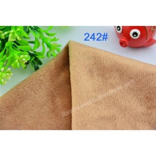 242# brown Super soft velvet fabric microfiber Fleece velboa hair height 2-3mm for DIY stuffed toy blanket pillows(10 pieces)