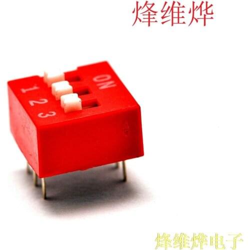 3P DIP switch DIP switch 3 flat pins toggle switch from 2.54MM blue ( 40 )