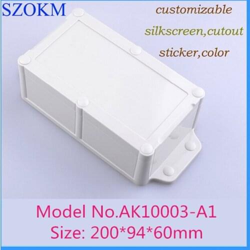 4 pcs/lot, IP68 plasic waterproof electronics shell enclosure 200*94*60mm abs enclosure waterproof junction housing