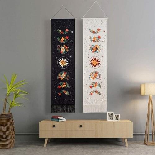 6 Style Bohemian Flower Moon Phases Tapestry Wall Art Hanging Tapestries For Bedroom Living Room Dorm Room