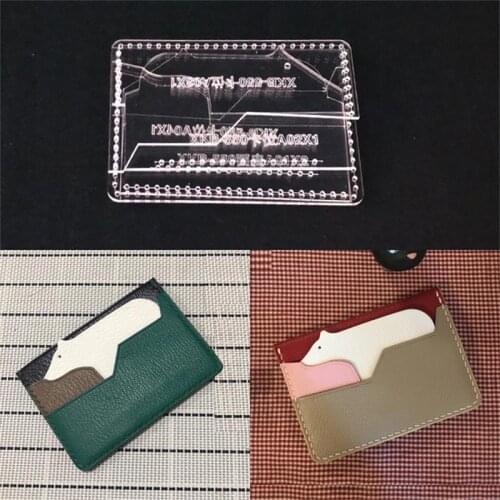 Acrylic Stencil Laser Cut Template DIY Leather Handmade Craft Card Bag Sewing Pattern 100x70mm