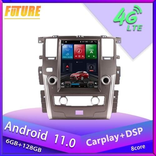 128G Android 11.0 For Nissan Patrol 2013 2014-2018 Android Car Radio Stereo Multimedia Player GPS Navigation 2 Din DVD Head Unit