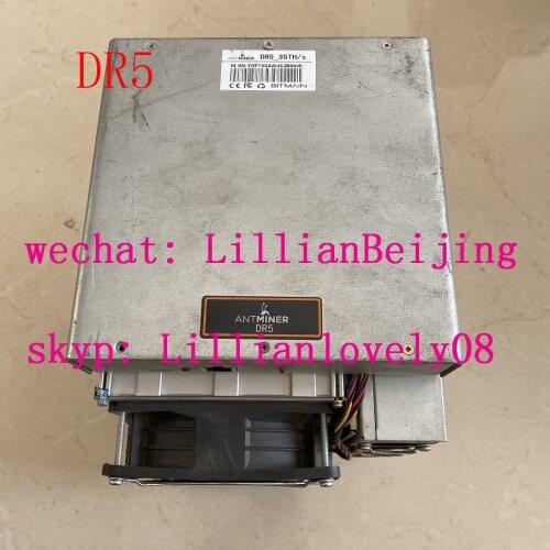 Blake256 Decred DCR bitmain AntMiner DR5 35T with original psu power supply