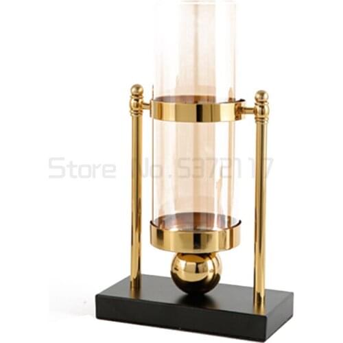 Glass Vase Decoration living room flower arrangement net red dry flower flower art dining table TV cabinet decoration