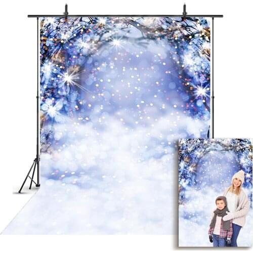 Snow winter background for photography forest glitter photo backdrop studio christmas wonderland background for photographic