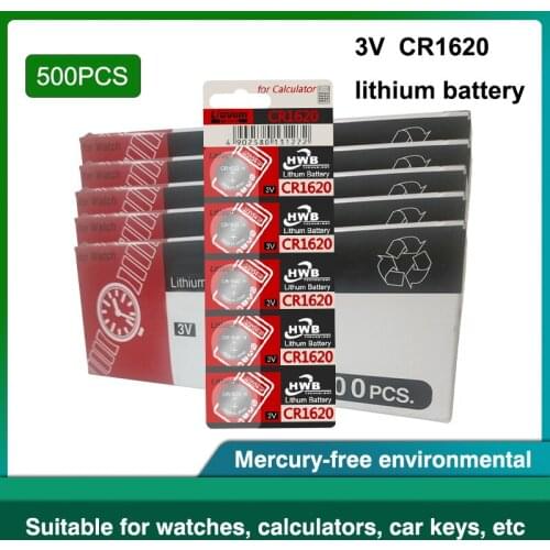 Hot sale 500pcs For Maxell cr1620 cr 1620 3v button battery coin battery ECR1620 DL1620 5009LC KCR1620 BR1620 LM1620