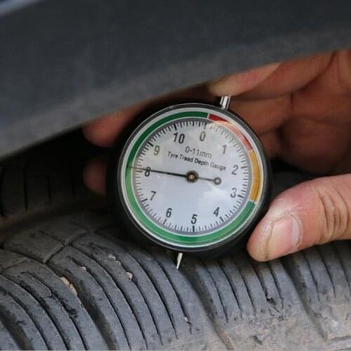 Car Tyre Tread Depth Gauge Trucks Van Tire Pointer Monitor Measure Device Tool