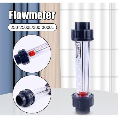 LZS Plastic 300-3000L/H DN25 Water Flow Meter Tube Water Rotameter Short Tube Liquid Measuring Tools Caudalimetro Agua