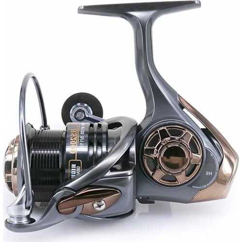KKWEZVA Metal Shallow cup 2000H 3000H Spinning Fishing Reel 7.1:1 Hi-Speed Full Metal Spinning Wheel + Metal Rocker And EVA hold