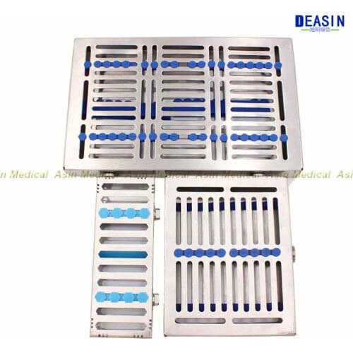 1pcs Dental Sterilization Rack Surgical Autoclavable Sterilization Box Dental Cassette File Burs Disinfection Tray Dentist Tools