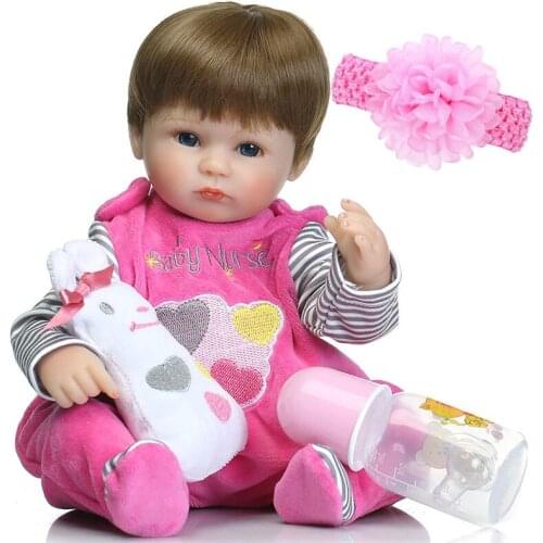 New 42 silicone reborn dolls bebe gift reborn Cotton Body Lifelike newborn Babies l.o.l dolls Toys brinquedo menina