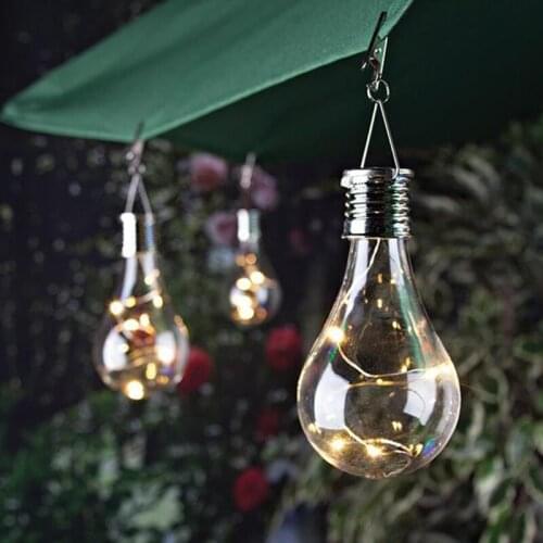 L21C Hanging Solar LED Light Bulb Wireless Rotatable Waterproof Outdoor Garden Camping Tree Decoration