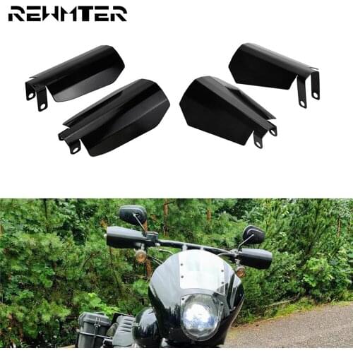 Motorcycle Shade Hand Guard Wind Deflector Shield Glossy Black Falling Protection Handguard For Harley Dyna Baggers Sportster XL