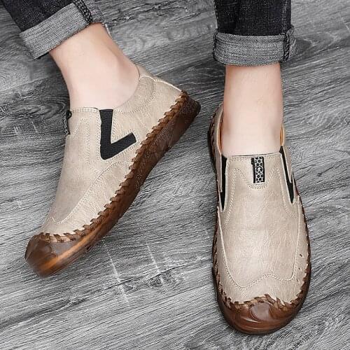 Men Casual Shoes Loafers Sneakers 2021 New Fashion Handmade Retro Leisure Loafers Shoes Zapatos Casuales Hombres Men Shoes