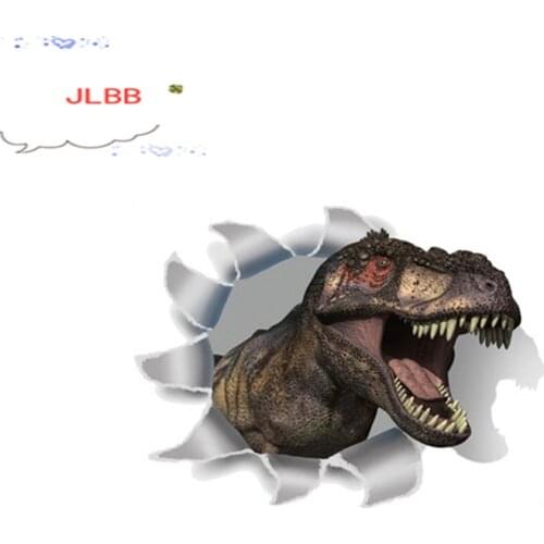 Broken wall 3D dinosaur Wall Sticker for Bathroom kids room Living Room Home decoration art Decals wallpaper fridge Stickers