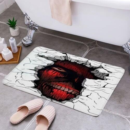 Attack On Titan Anti-slip Doormat Vacuuming Water Absorbing Kitchen Bedroon Bath Floor Mats Home Entrance Home Decora