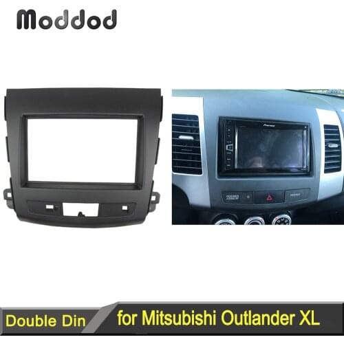 Radio Fascia for MITSUBISHI Outlander Double Din DVD Stereo Panel Dash Mounting Installation Trim Kit Face Frame
