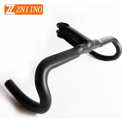 NO LOGO 2020 NEW T800 Matte Full Carbon Fiber Integrated Road Bicycle Handlebar Bike Handle Bent bars with stem
